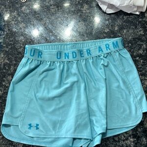 Under Armour Aqua Blue womens Athletic Shorts